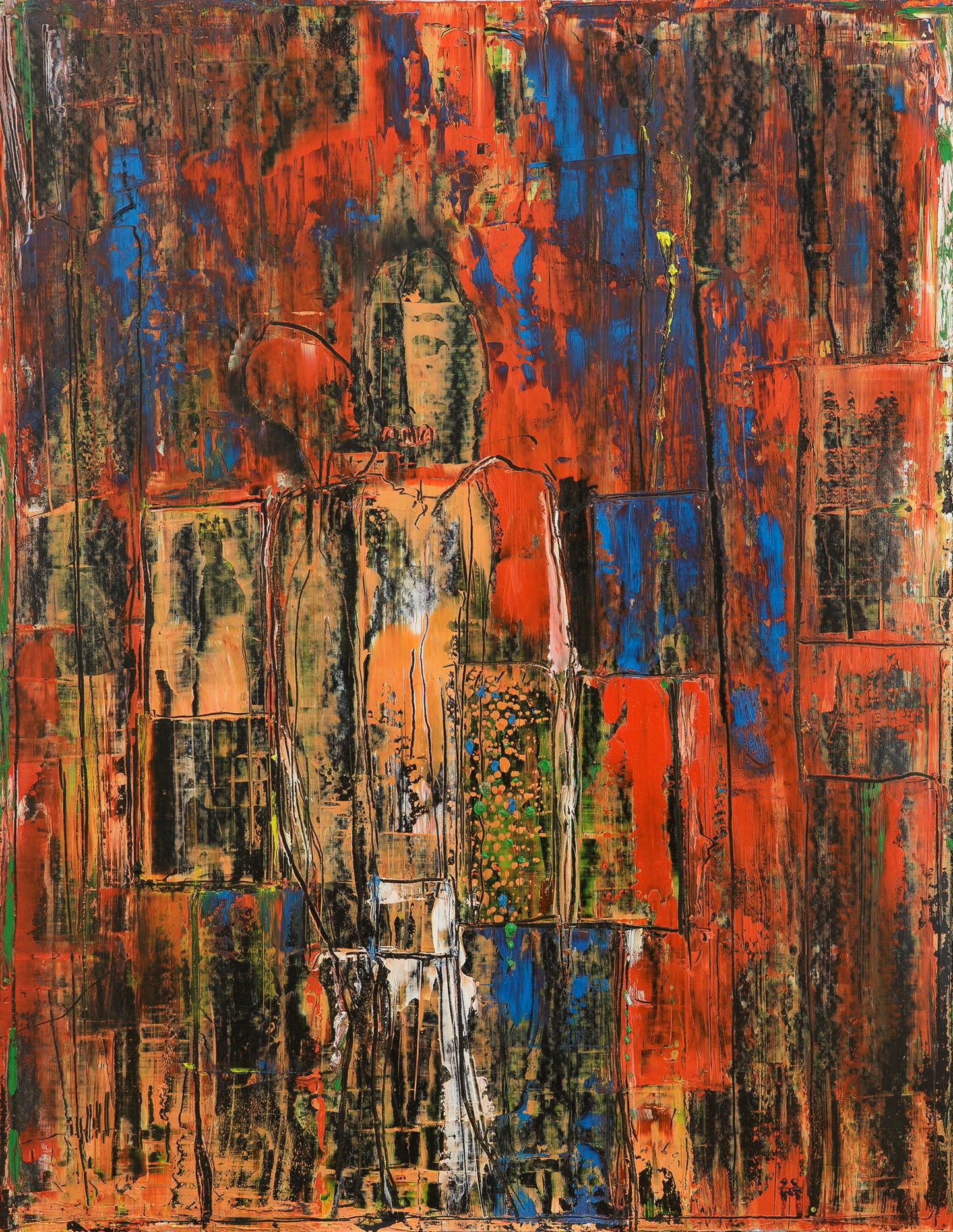 'THEM' OIL ON BOARD 83 x 65 cm Original Art Work