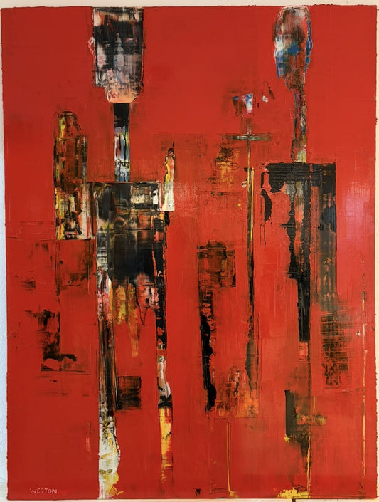 'DECLARATION ' OIL ON BOARD  83 x 65 cm Original Art Work