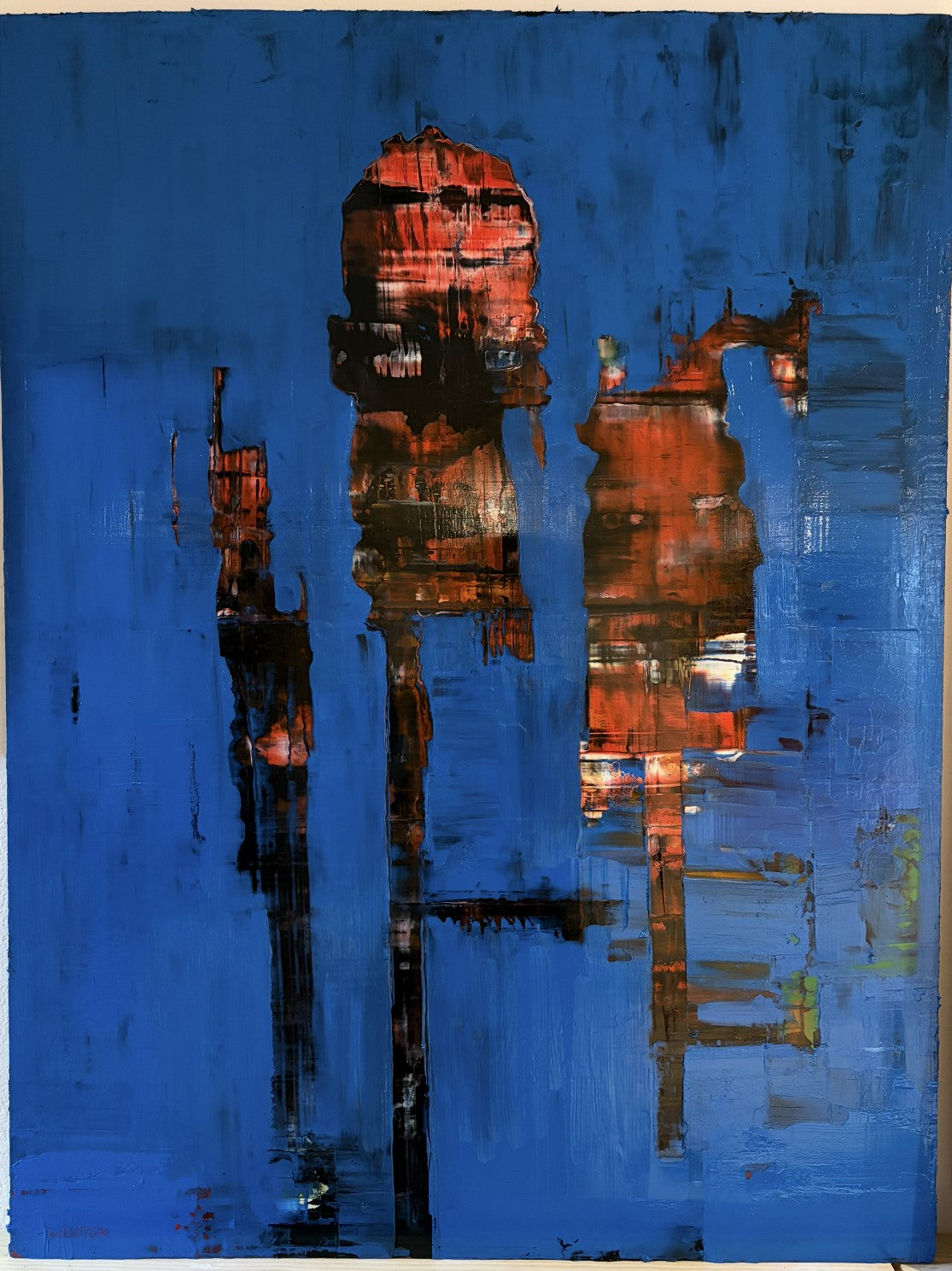 'OBEY YOUR MASTERS ' OIL ON BOARD  83 x 65 cm Original Art Work